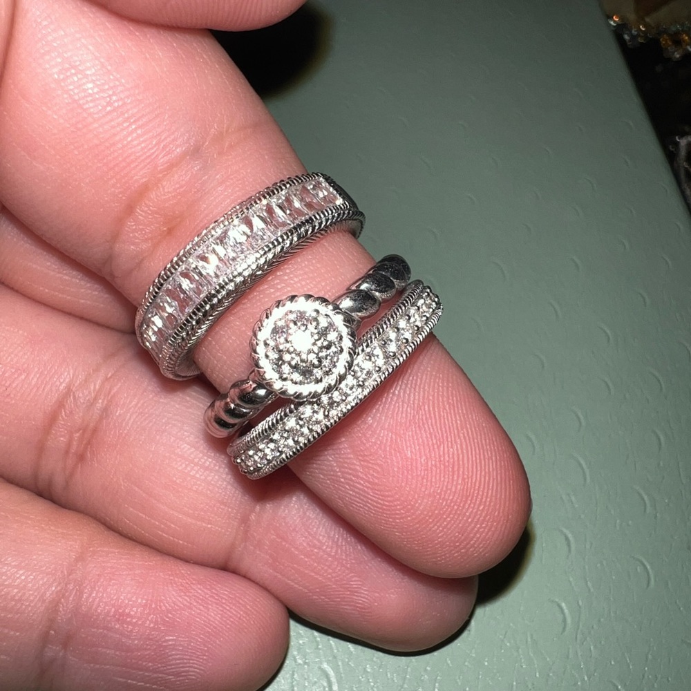 Judith Ripka ring lot. Includes 3 rings size 9. Price is for all 3